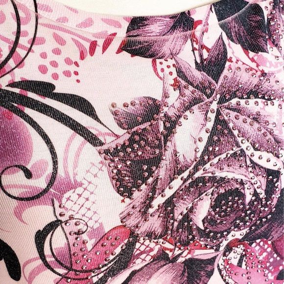 ** Style&co. Beaded Floral Top - Picture 2 of 8